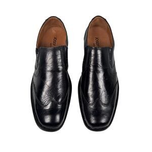 Josef Seibel The Douglas Loafer Wingtip Mens 11-11.5 EU 45 Black Leather Slip On